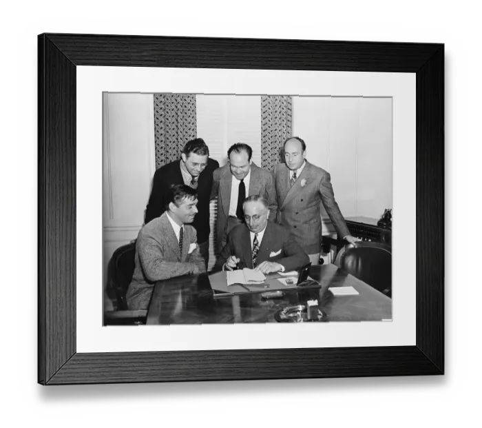 Framed Print : Clark Gable and Producers of Gone With the Wind Framed Print : Clark Gable and Producers of Gone With the Wind