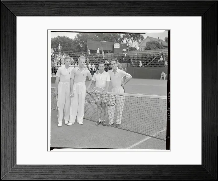 Framed Print : Men's Doubles Partners at Eastern Lawn Tennis Tournament Framed Print : Men's Doubles Partners at Eastern Lawn Tennis Tournament