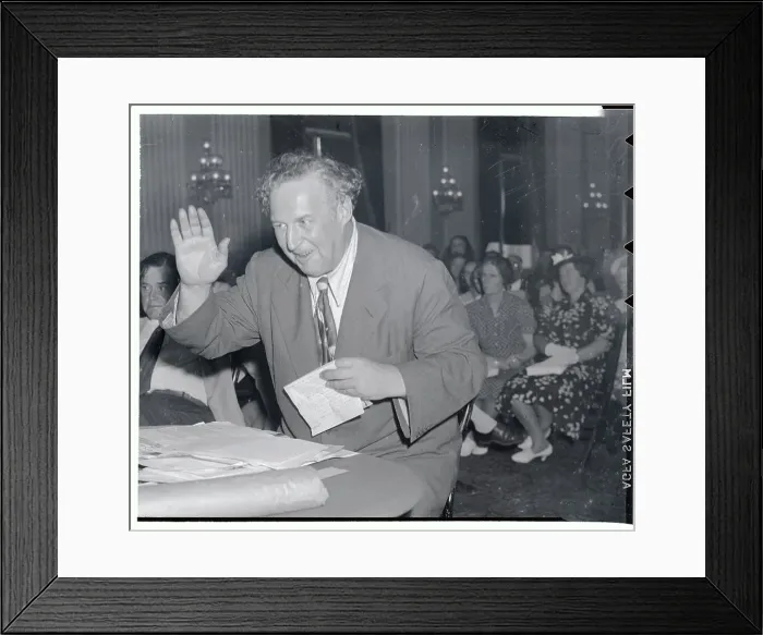 Framed Print : Heywood Broun Preparing to Read a Statement Framed Print : Heywood Broun Preparing to Read a Statement