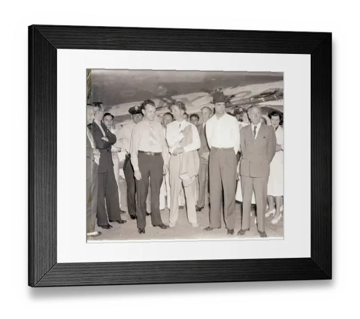 Framed Print : Howard Hughes And His Flight Crew Framed Print : Howard Hughes And His Flight Crew
