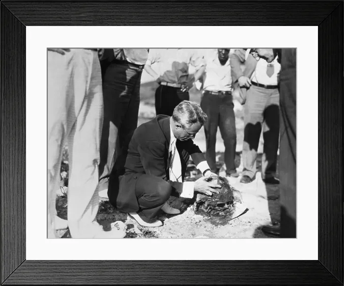 Framed Print : Examining a Head of the Cleveland Torso Murder Victim Framed Print : Examining a Head of the Cleveland Torso Murder Victim