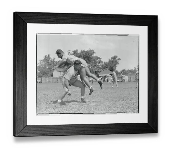 Framed Print : Turk Edwards Blocking Eddie Kahn Framed Print : Turk Edwards Blocking Eddie Kahn