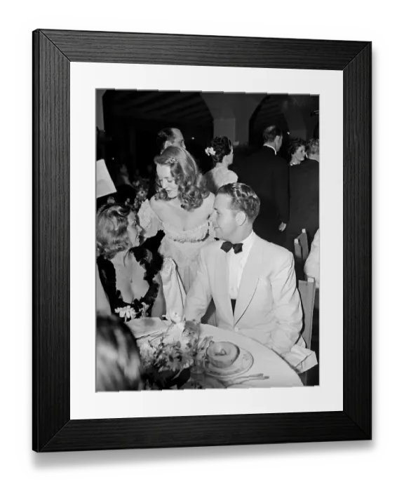Framed Print : Bette Davis Talking with Celebrities Framed Print : Bette Davis Talking with Celebrities