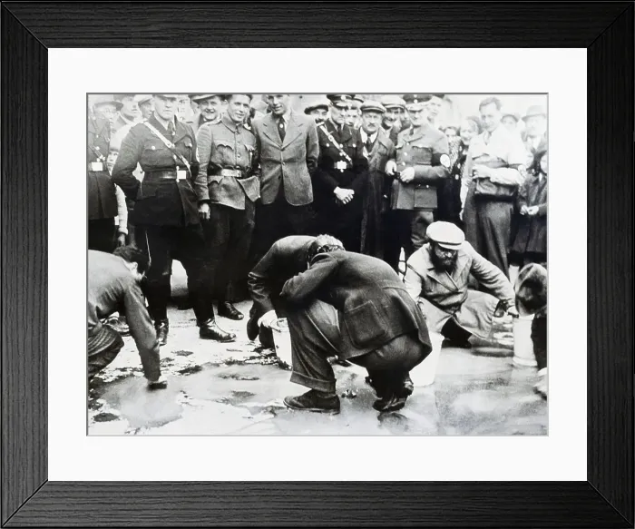 Framed Print : Elderly Jews Scrubbing Main Streets Framed Print : Elderly Jews Scrubbing Main Streets