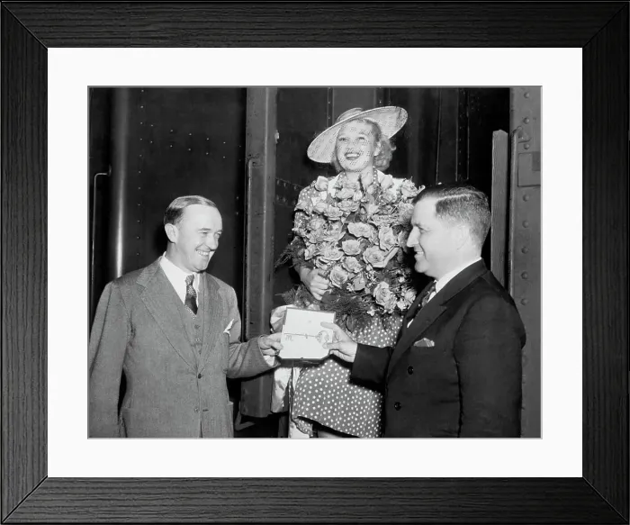 Framed Print : Stan Laurel Receiving Key to Atlantic City Framed Print : Stan Laurel Receiving Key to Atlantic City