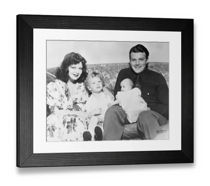 Framed Print : Rex Bell with Wife and Sons Framed Print : Rex Bell with Wife and Sons