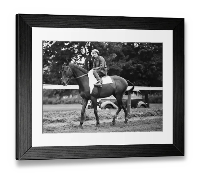 Framed Print : Tommy Davies Riding War Admiral on Track Framed Print : Tommy Davies Riding War Admiral on Track