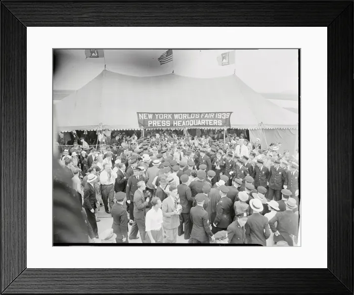 Framed Print : Press Headquarters at Howard Hughes Flight Landing Framed Print : Press Headquarters at Howard Hughes Flight Landing