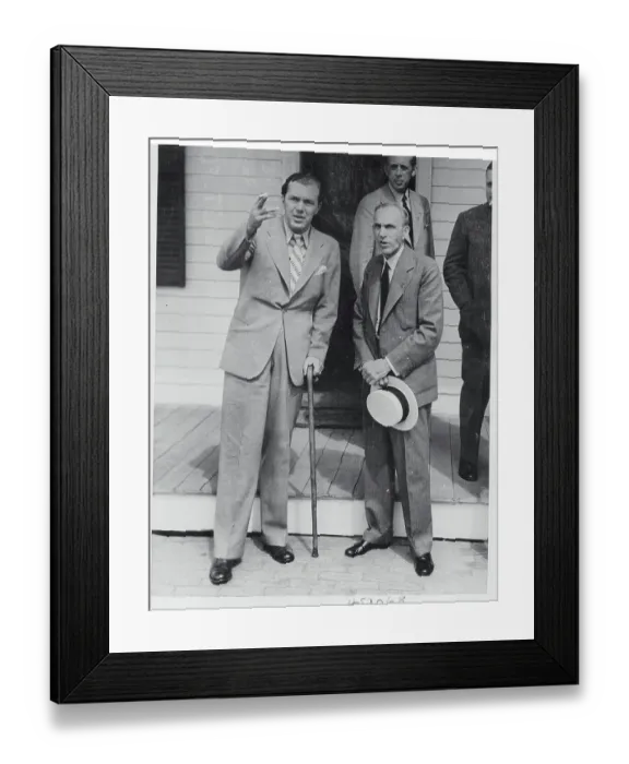 Framed Print : Henry Ford and prince Bertil of Sweden