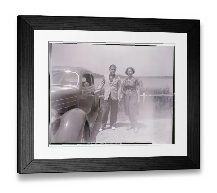 Framed Print : Couple by Their Truck Framed Print : Couple by Their Truck