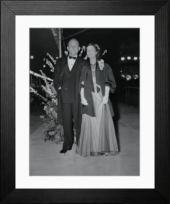 Framed Print : Spencer Tracy and Wife Framed Print : Spencer Tracy and Wife