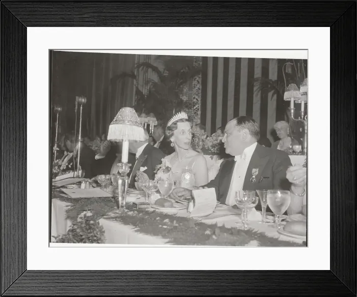 Framed Print : Mayor Fiorello H. La Guardia Conversing with Princess Louise Framed Print : Mayor Fiorello H. La Guardia Conversing with Princess Louise