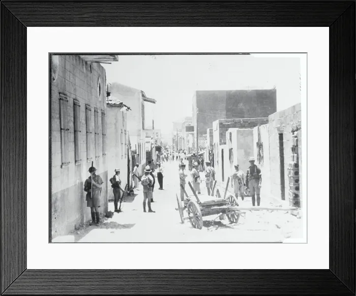 Framed Print : British Troops Clear Streets Framed Print : British Troops Clear Streets