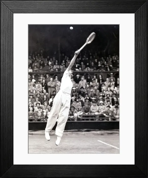 Framed Print : Don Budge Playing at Wimbledon Framed Print : Don Budge Playing at Wimbledon