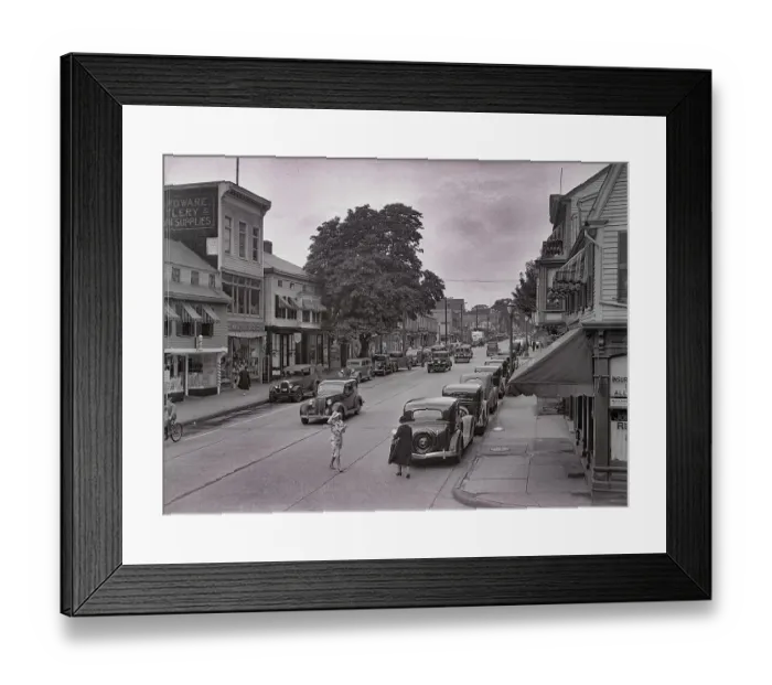 Framed Print : View of Broadway in Newport, Rhode Island Framed Print : View of Broadway in Newport, Rhode Island