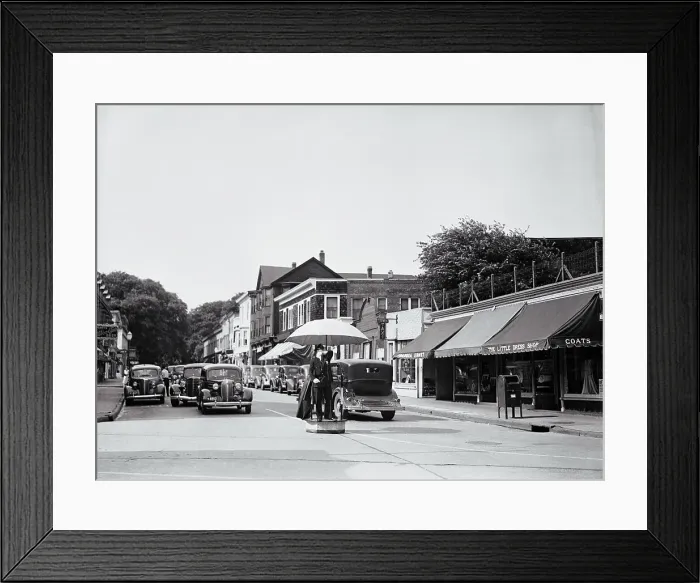Framed Print : View of Bellevue Avenue society in Newport, Rhode Island Framed Print : View of Bellevue Avenue society in Newport, Rhode Island