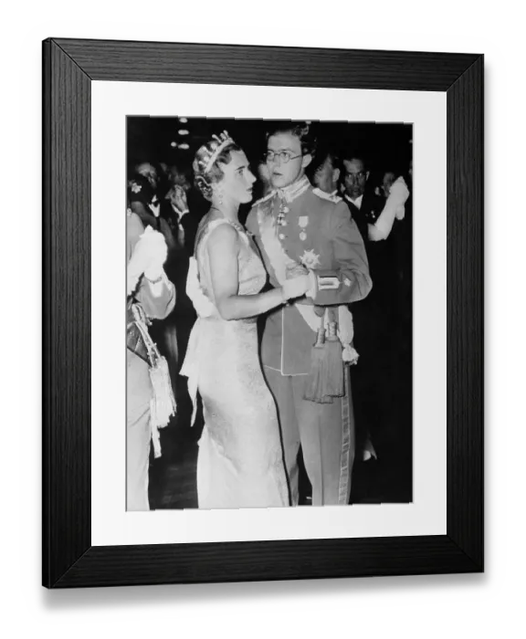 Framed Print : Princess Ingrid and Prince Carl Johann at Ball Framed Print : Princess Ingrid and Prince Carl Johann at Ball