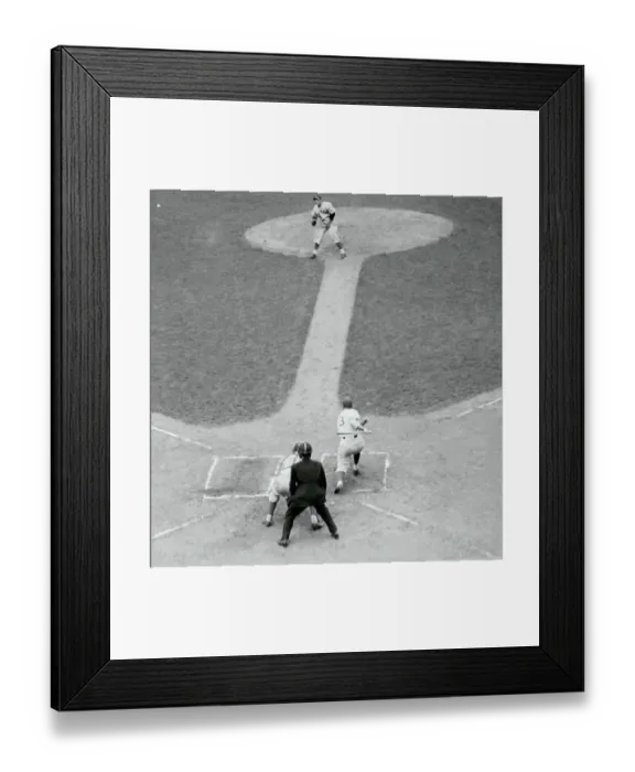 Framed Print : Baseball Players in Action Framed Print : Baseball Players in Action