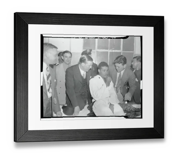 Framed Print : Joe Louis Speaking with Colleagues Framed Print : Joe Louis Speaking with Colleagues