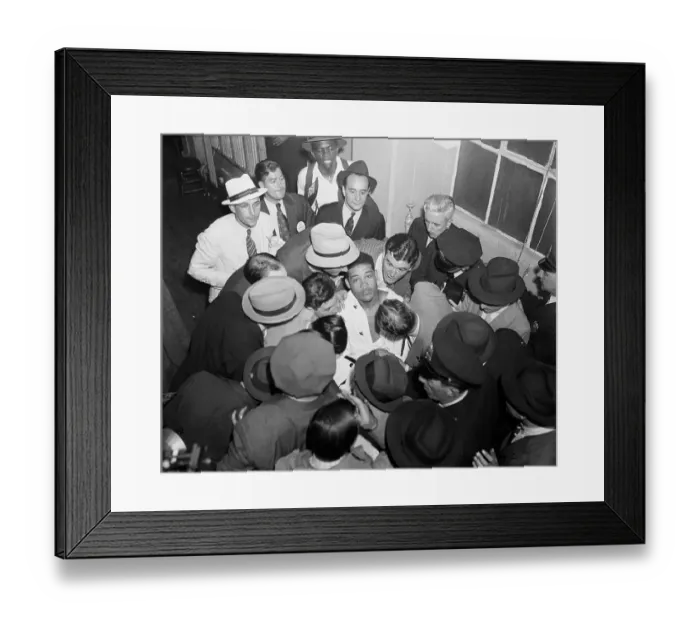 Framed Print : People Congratulating Joe Louis Framed Print : People Congratulating Joe Louis