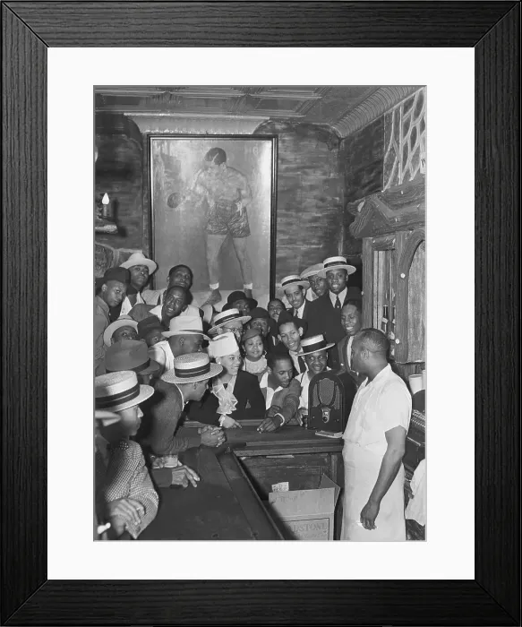Framed Print : Fans Listening to Boxing Match over Radio Framed Print : Fans Listening to Boxing Match over Radio