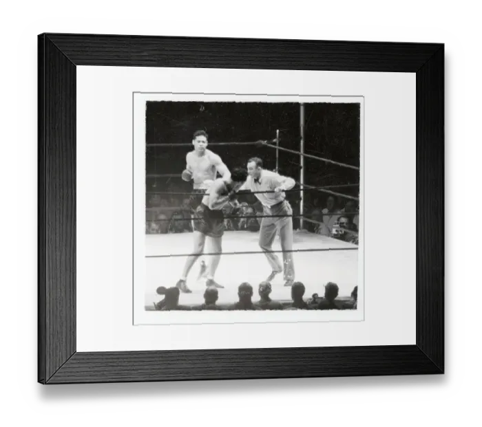Framed Print : Max Schmeling on Ropes During Fight with Joe Louis Framed Print : Max Schmeling on Ropes During Fight with Joe Louis