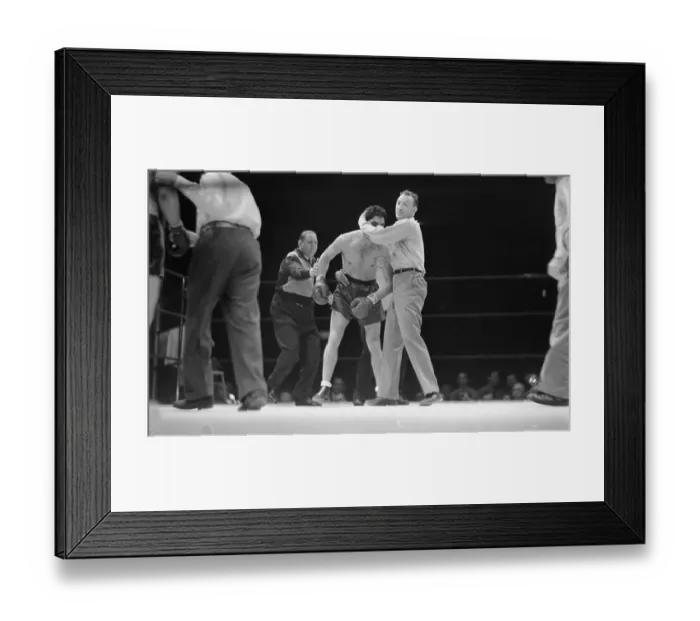 Framed Print : Arthur Donovan Protecting Max Schmeling in Ring Framed Print : Arthur Donovan Protecting Max Schmeling in Ring