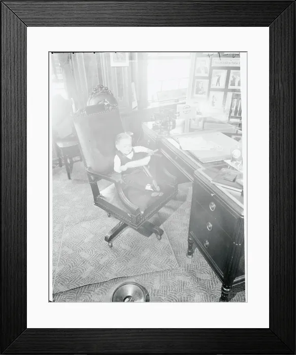 Framed Print : Smallest Man Reading a Telegram Framed Print : Smallest Man Reading a Telegram