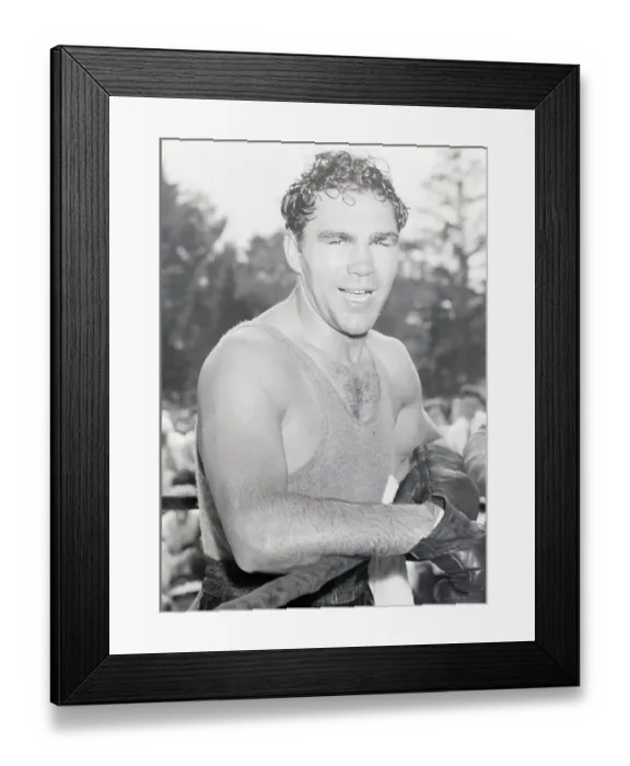 Framed Print : Max Schmeiling After Training Framed Print : Max Schmeiling After Training