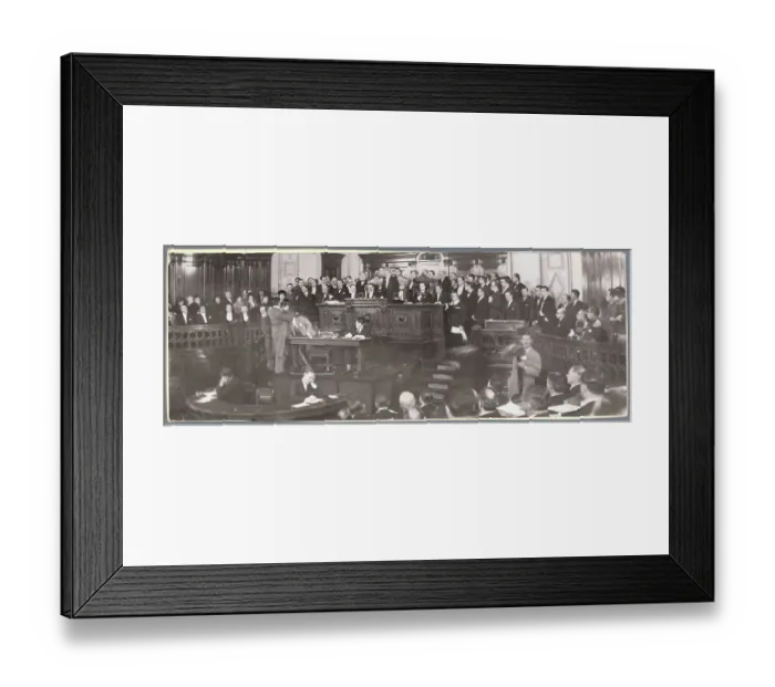 Framed Print : Afredo Baldomir and Congressional Members During Official Ceremony Framed Print : Afredo Baldomir and Congressional Members During Official Ceremony