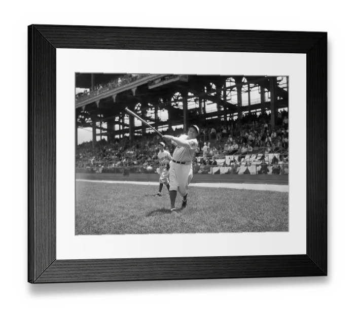 Framed Print : Babe Ruth Swinging Baseball Bat Framed Print : Babe Ruth Swinging Baseball Bat