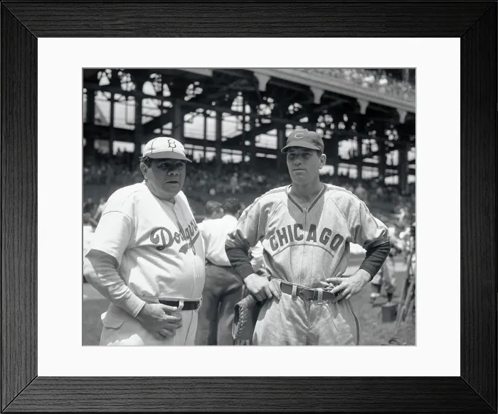 Framed Print : Babe Ruth and Dizzy Dean Posing Framed Print : Babe Ruth and Dizzy Dean Posing