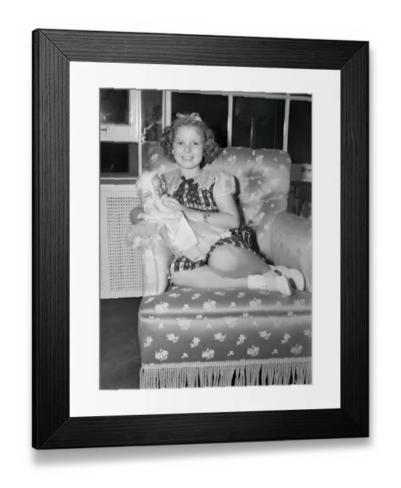 Framed Print : Portrait of Shirley Temple Framed Print : Portrait of Shirley Temple