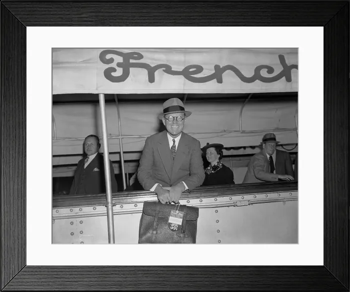 Framed Print : Joseph P. Kennedy on Board the Normandie Framed Print : Joseph P. Kennedy on Board the Normandie