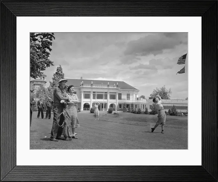 Framed Print : Patty Berg Driving in Western Open Meet Framed Print : Patty Berg Driving in Western Open Meet