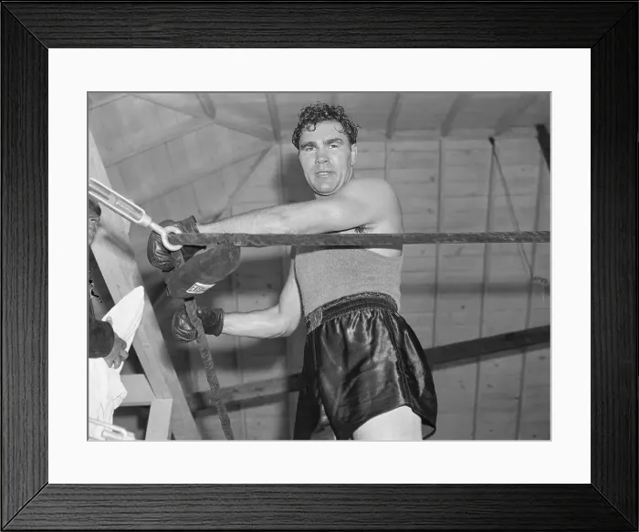 Framed Print : Max Schmeling Holding onto Boxing Ring Ropes Framed Print : Max Schmeling Holding onto Boxing Ring Ropes