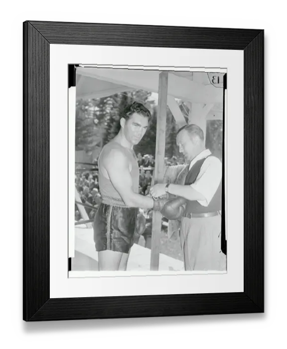 Framed Print : Max Machon Lacing a Glove Framed Print : Max Machon Lacing a Glove