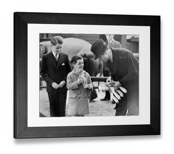 Framed Print : Edward and Robert Kennedy at Zoo Framed Print : Edward and Robert Kennedy at Zoo