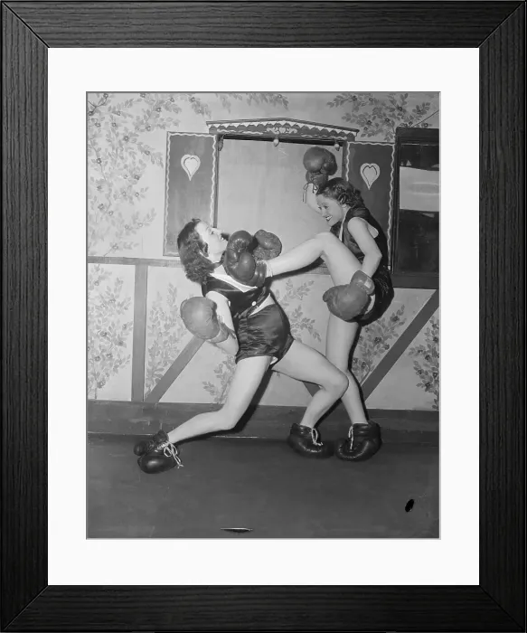 Framed Print : Women Kick Boxing Framed Print : Women Kick Boxing