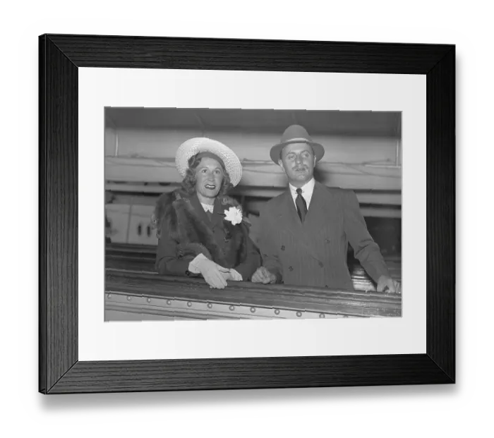Framed Print : Darryl Zannuck Posing with Wife Framed Print : Darryl Zannuck Posing with Wife