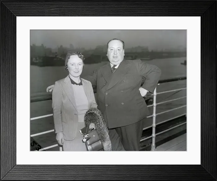 Framed Print : Alfred Hitchcock With Wife Framed Print : Alfred Hitchcock With Wife