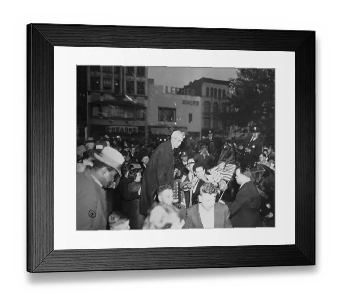 Framed Print : People Throwing Eggs at Norman Thomas Framed Print : People Throwing Eggs at Norman Thomas