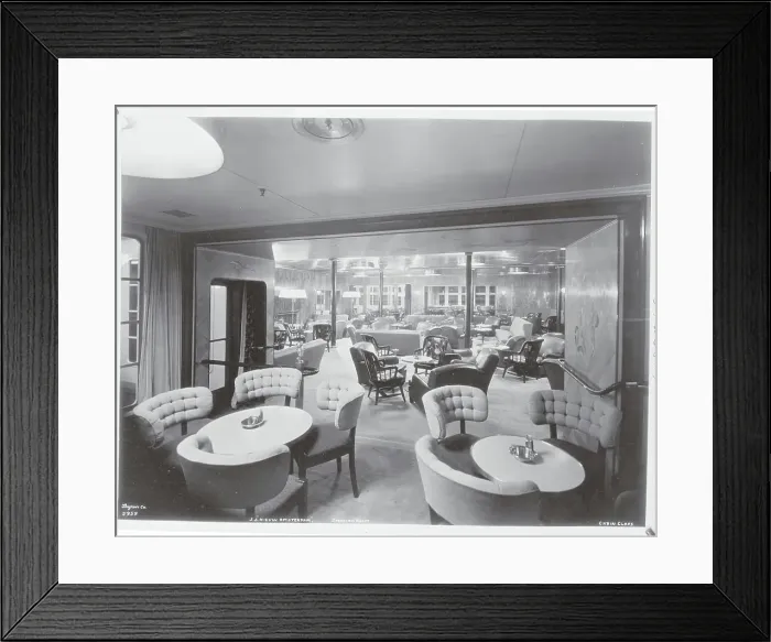 Framed Print : Interior of Smoking Lounge on S. S. Nieuw Amsterdam Ocean Liner Framed Print : Interior of Smoking Lounge on S. S. Nieuw Amsterdam Ocean Liner