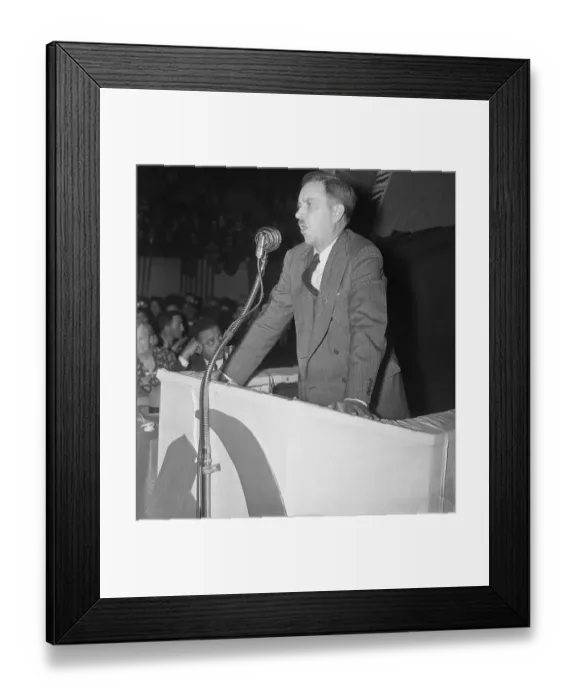 Framed Print : Earl Browder Speaking at Convention Framed Print : Earl Browder Speaking at Convention