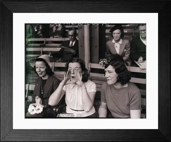 Framed Print : Young Fan Screams At Baseball Game