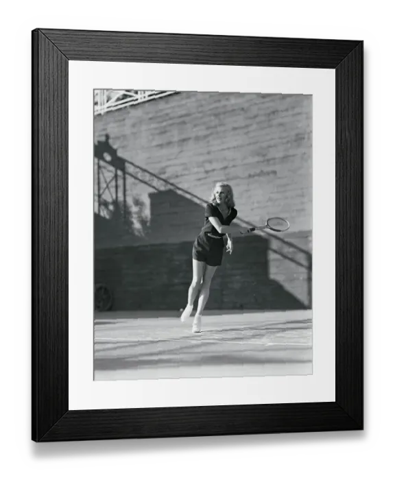 Framed Print : RKO Radio Star Ginger Rogers Playing Tennis Framed Print : RKO Radio Star Ginger Rogers Playing Tennis
