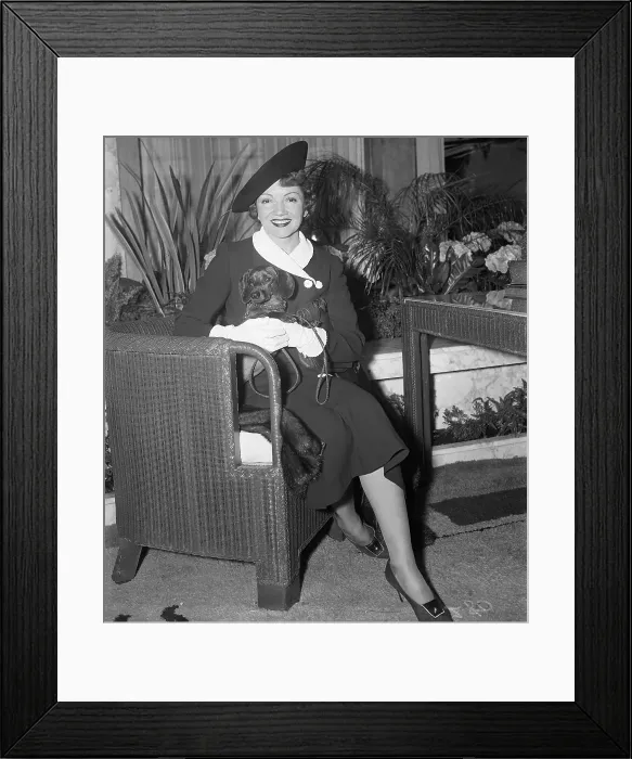 Framed Print : Portrait of Claudette Colbert