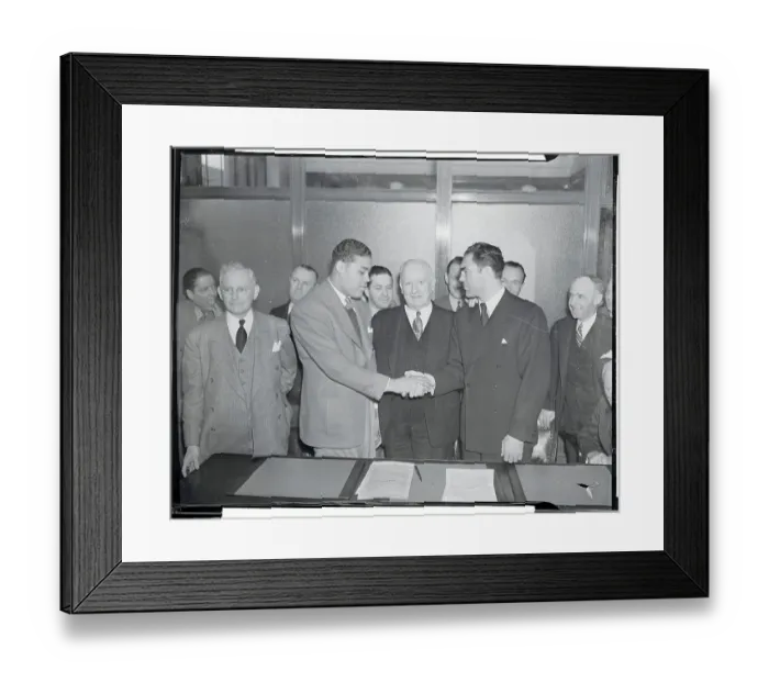 Framed Print : Max Schmeling and Joe Louis Shaking Hands