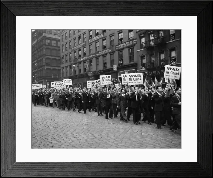 Framed Print : Chinese Protesting Japanese Invasion