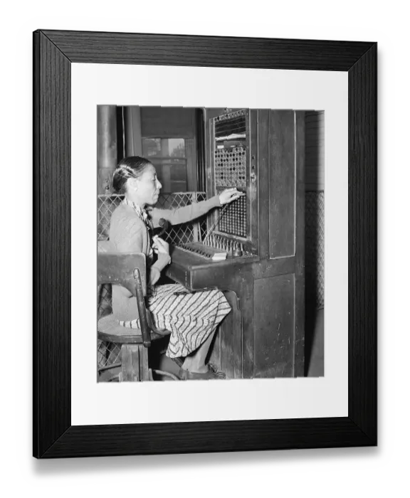Framed Print : Switchboard Operator Framed Print : Switchboard Operator